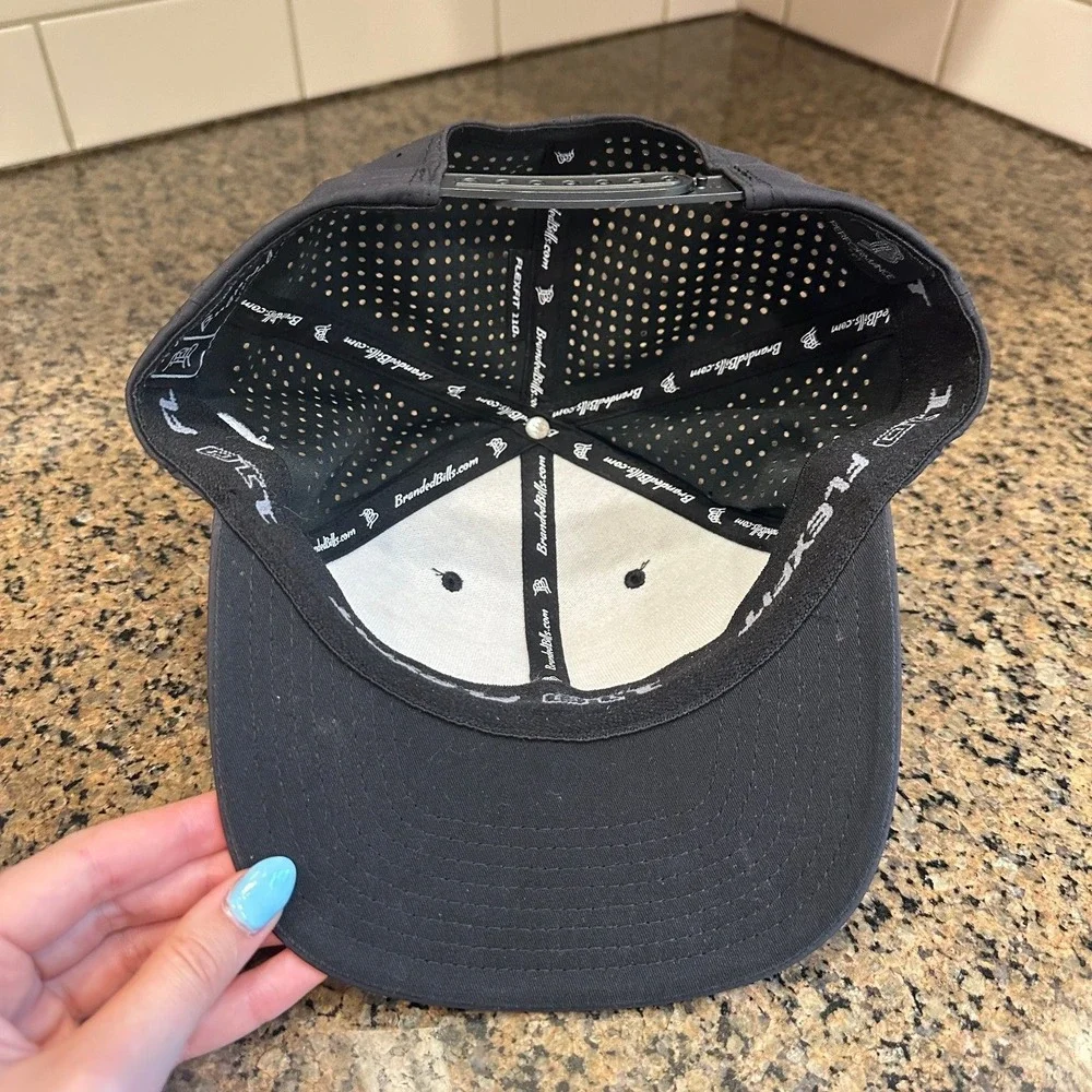 Branded Bills‎ Performance 585 Snapback Hat Men's Navy ZAPOTAL Monkey Leather